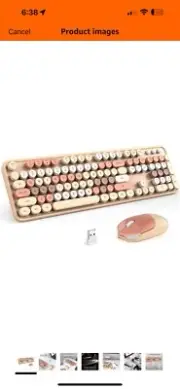 Wireless Keyboard and Mouse Combo Mean Tea 104 Keys KNOWSQT Full Size 2.4 GHZ