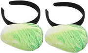 [Healeved] Soft Realistic Chinese Cabbage Headwear 2pcs Women's Girls' Hairband for Parties Costumes Events