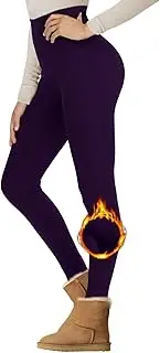 Fleece Lined Leggings for Women Winter Warm High Waist Slim Yoga Pants Soft Tummy Control Butt Lifting Athletic Tight