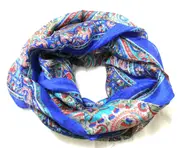 Linen Connections Silk Scarf Neck Wrap Head Scarf Indian Scarf Stol Winter Fashion Boho Paisley Handmade Vintage
