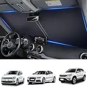 Sunshade for Car Windshield,Foldable Sun Shield for Car Windshield,for Blocking 99% Sunlight & Heat,Car Sunshade,Summer Car Essentials Sun Cover for Cars,SUVs (57.08 * 31.5 inch)