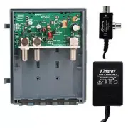 Kingray Wideband Dual Input VHF/UHF Masthead Antenna Amplifier Booster MHW35F +