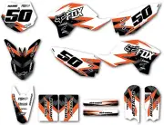 Full Custom Graphics Kit Suspect Style stickers Fits KTM 50 2009 - 2015 decals