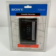 Sony Cassette Recorder TCM-21 Portable Walkman One-Touch Recording Japan * NEW!
