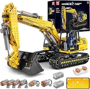 Mould King 13112 RC Excavator Building Set for Boys, 1830 Pieces Building Blocks Truck Kit, Construction Vehicles Model with Motor, STEM Engineering Toys for Kids