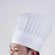 48 pcs White Disposable Chef Hat Cook Cap Baker Catering Food Serving