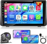4+64G Android 12 Car Radio for Dodge Grand Caravan 2008-2020, Chrysler Grand Voyager/Town&Country 2011-2015, 9 Inch Screen Car Stereo with Wireless Carplay&Android Auto,GPS/WiFi/Bluetooth/FM,DVR/DSP