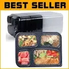 Sturdy 40-Pack 4-Compartment Meal Containers for Meal Prep & Portion Control