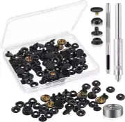200Pieces (50Sets) 15MM Snap Fastener Kit Tool Snap Button Kit Snaps