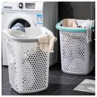 在飛比找PChome24h購物優惠-MGSHOP日式提把附輪超大髒衣籃 洗衣籃