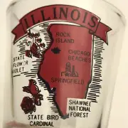 Illinois State Shot Glass Souvenir Travel Drinking Barware New Unused With Tag