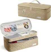 [Dizdvizd] Double Layer Travel Carrying Case, Compatible with Dyson/Shark Flexstyle/Airwrap Styler Storage Bag, Hair Dryer/Hot Air Styler Organiser Bag