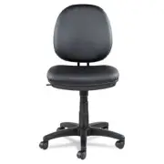 Alera� Alera Interval Series Swivel/Tilt Task Chair, Leather, Black