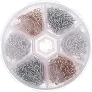 Anneome High 750PCS Eye Pin Screw Set Jewelry Making Tools Non-Fading Corrosion-Proof Waterproof for DIY Craft Projects