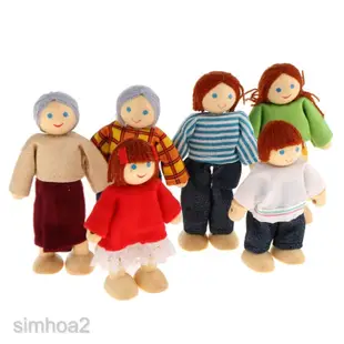 現代家庭成員家具套裝娃娃屋微型聖誕木製玩具 MAL1ML