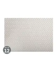 [Maxwell & Williams] Table Accents Leather Look Placemat 43x30cm Set of 12 in Ivory Plait