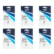 6x Jarvis Walker Tangle Free Flathead Rig Hooks Size 2