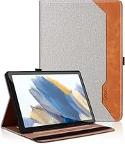 Case for Samsung Galaxy Tab A8 10.5 inch 2022 (SM-X200/X205/X207) - [Auto Wake/Sleep] Multi-Angle FILP Folio PU Leather Tablet Case with Front Pocket Hand Strap Smart Cover, Gray