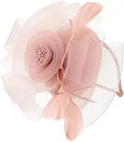 [CANIGHT] Vintage Bridal Fascinator Headband Elegant Church Hat for Women for Tea Parties Special Occasions Photoshoots Comfortable Hair Accessory Color
