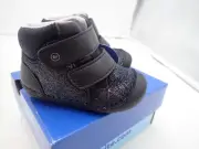 Stride Rite Unisex SM MARTIN Boot BLACK IRIDESCENT, Size 3M and 3.5M