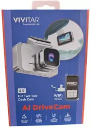 Vivitar 4K HD Two-Way Dash Cam with AI-All Distance Warnings Sealed