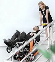 Tracked Electric Stair Climber, Electric Wheelchair, Mobile Stairlift,Tracked/Smart Stairlift with Control Panel/Up/Down,for elderly persons with disabilities
