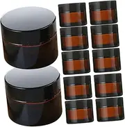 Healvian 20pcs Glass Cream Bottles Jar Empty Bottles Decorative Cosmetics Storage Containers