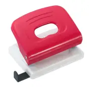 2 Hole Paper Punch Metal Hole Puncher 10 Sheet Capacity Adjustable, Red