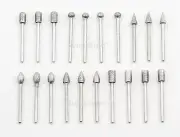 20pc 6mm Head Diamond Burr Deburring Manicure Nail Rotary Drill Bit Tool Set