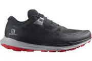 Salomon Mens Ultra Glide Wide Sneakers Shoes Runners - Black/Alloy/Goji