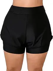 [Halcurt] Swimming Shorts Women's Plus Size Swimming Trunks Quick Drying Board Shorts Loose Swimming Shorts Beach Swimming Trunks 1X-4X