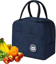Lunch Box Insulation Bag - Reusable Tote Pouch for Women - Portable Waterproof Thermal Meal Handbags Organizer with Zipper for Work College and Outdoors Buniq