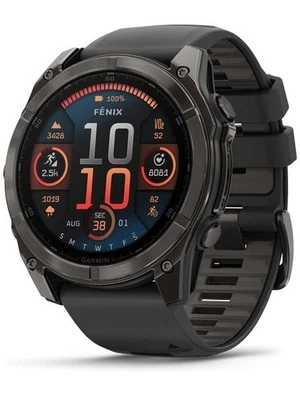 NEW Garmin fenix 8 AMOLED Sapphire GPS Smartwatch 51 mm Carbon Gray DLC Titanium