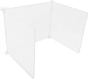 SOPOTUTU Removable Protective for Desktop Portable Countertop Barrier and Sneeze Guard for Dining Tables Exam Desks and Office Use