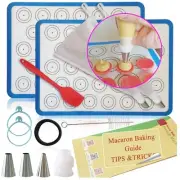 Macaron Silicone Baking Mats with BEGINNER GUIDE - Macaron Making Kit 15 pcs-...