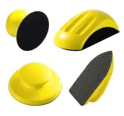 4 PCS 5 Inch Round Hand Sanding Blocks + Mouse Hook and Loop Sanding Blocks Ideal for Wood Furniture Restoration and Hom