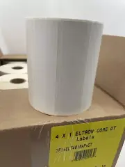 Qty 16 Rolls Of 4x1 Eltron Core DT Labels 7F1*ELT4010AP*DT Total 21,600 Labels