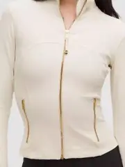 LULULEMON Define Cropped Jacket Nulu Light Ivory Gold Gold 0 2 4 6 8 10 12 14