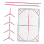 Bed Sheet Holder Straps, 4+2 Pcs Adjustable Mattress Sheet Clips, Bed Pink