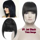 Thin/Thick Fringe Bangs Hair Clip in Real Human Hair Extensions Top Front Piece