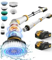4000mAh Battery Electric Spin Scrubber, 1200 RPM Power Electric Scrubber for ...
