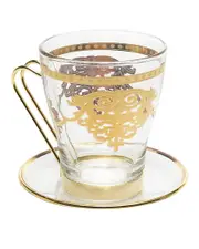 Alice Pazkus Set of Six 8oz Tea Cups With Plates