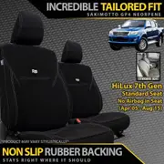 Toyota Hilux 7th Gen - Standard Seat No Seat Airbags - Neoprene 2x Front Seat Covers (Avalable)