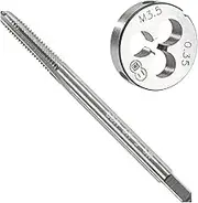 Aceteel M3.5 x 0.6 Metric Tap and Die Set, M3.5 X 0.6mm HSS Machine Thread Tap and M3.5 X 0.6mm Alloy Tool Steel Round Thread Die Right Hand
