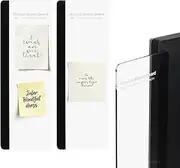 uxcell Monitor Memo Board, Transparent, Black Standard Right Self-Adhesive Sticky Note Holder Side Note Attachment Computer Accessories for Home Office Computer, 2 Pcs