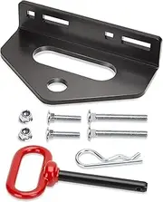 Zero Turn Mower Trailer Tow Hitch and Hitch Pin, 1/4"(6mm) Thick Heavy Duty Steel Universal Lawn Trailer Hitch Kit with Pin, Versatile Chain Slot Rugged Trailer Hitch Included Carriage Bolt Hardware