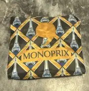 NEW Monoprix Bag Paris Eiffel Tower Reusable Shopping Tote France Market