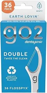 Go2 Dentagenie Double Twice the Clean Flosspyx (Pack of 36)