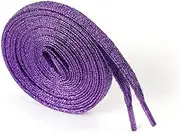 2 Pairs Flat Glitter Shiny Metallic Shoe Laces, Colorful Sequin Shoelaces