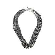 [ANN DEMEULEMEESTER] Rea multi chain necklace Silver